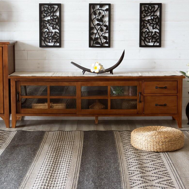 テレビボード テレビ台 幅150cm おしゃれ 天然木製 収納 AVボード AVラック オーディオラック 収納家具 ウッド キャビネット 91301 | ブランド登録なし | 12