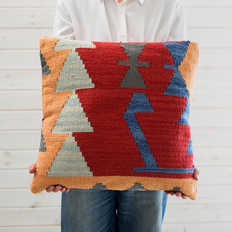 クッション ヌードクッション付き 約45×45cm クッションカバー 中身付き 背もたれ アメリカン 幾何学模様 アジアン 正方形 四角 45角 ピロークッション 91310 | ブランド登録なし | 03