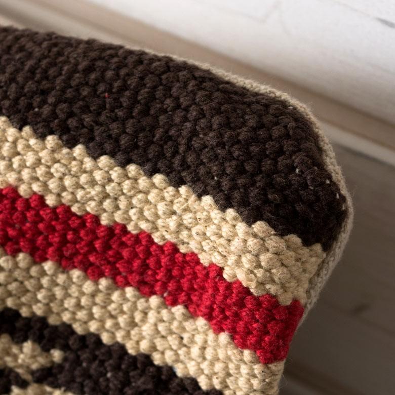 クッション ヌードクッション付き クッションカバー 約45×45cm 中身付 背もたれ アメリカン オルテガ柄 ネイティブ柄 正方形 四角 45角 ピロークッション 91311 | ブランド登録なし | 06