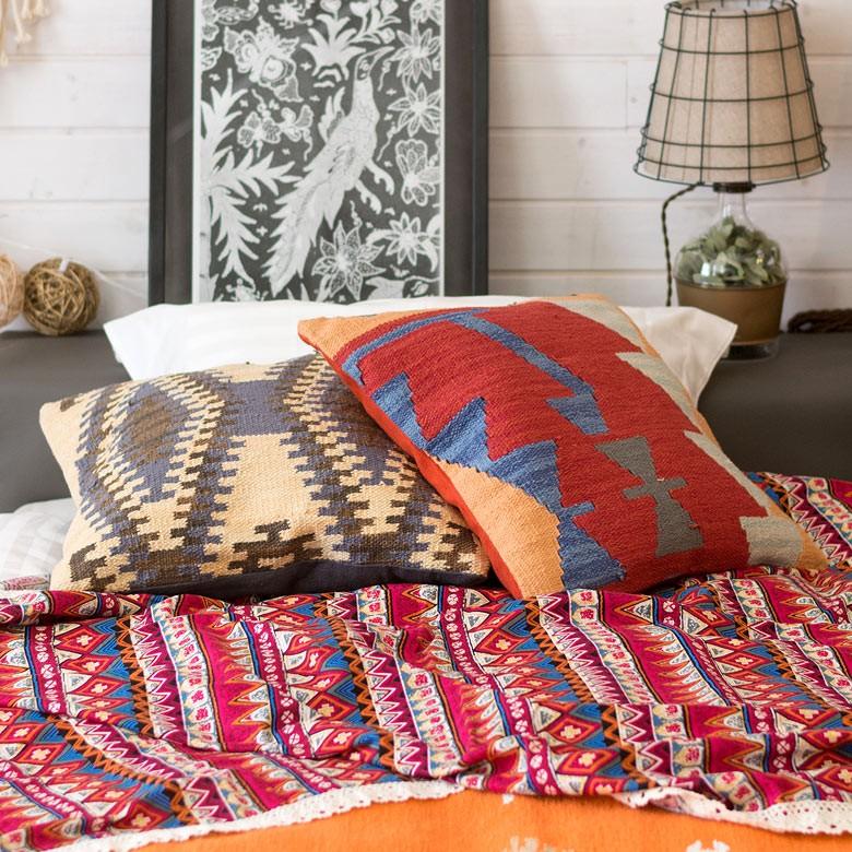 クッション 約45cm×45cm ヌードクッション付き クッションカバー 民族柄 ネイティブ柄 インド製 エスニック 91313 | ブランド登録なし | 02