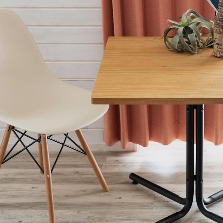 テーブル ダイニングテーブル 食卓 カウンターテーブル カフェテーブル 75角 幅75cm 木製 机 アイアン ブラウン 正方形 2人掛 2人用 天然木 インテリア 91358 | ブランド登録なし | 12