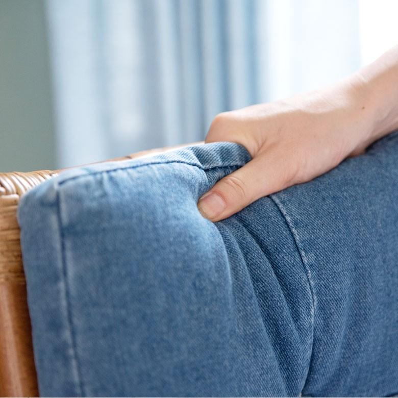 ロッキングチェア チェア 椅子 肘つき 木製 揺れる リラックス デニム ブルー クッション付き ヴィンテージ 91362 | ブランド登録なし | 16