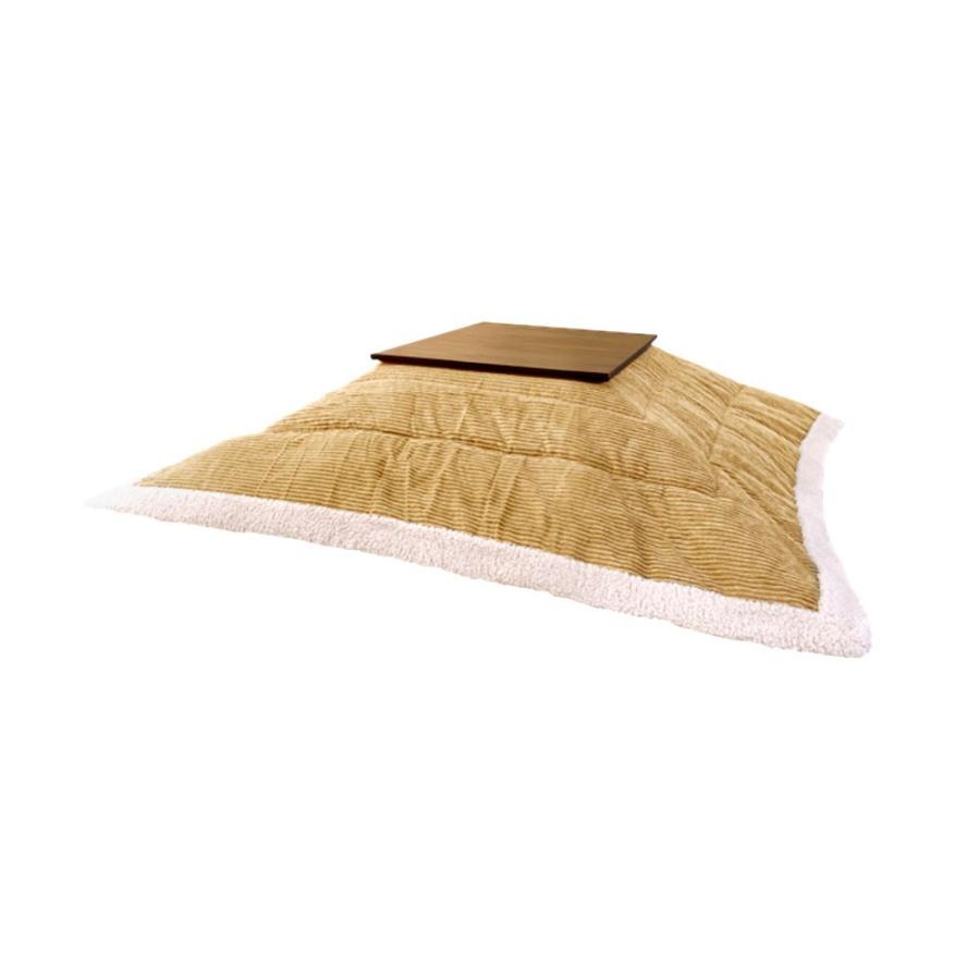 こたつ布団 正方形 約190×190cm 無地 ベージュ ブラウン コーデュロイ おしゃれ 掛け布団 カジュアル ボア 91364 | ブランド登録なし | 12