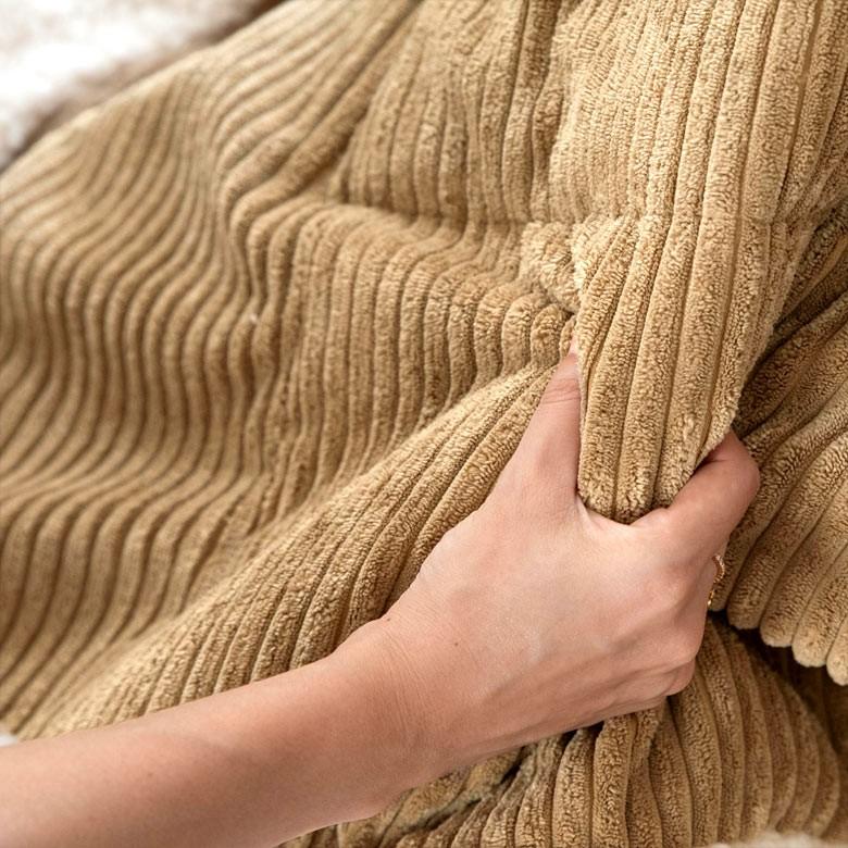 こたつ布団 正方形 約190×190cm 無地 ベージュ ブラウン コーデュロイ おしゃれ 掛け布団 カジュアル ボア 91364 | ブランド登録なし | 08