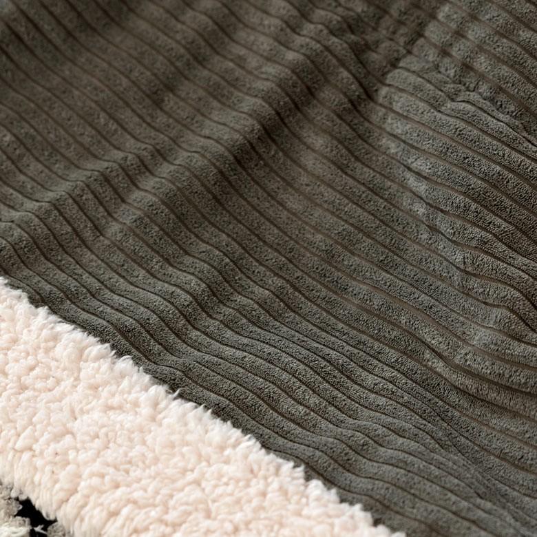 こたつ布団 正方形 約190×190cm 無地 グレー 灰色 コーデュロイ おしゃれ 掛け布団 カジュアル ボア 91365 | ブランド登録なし | 01