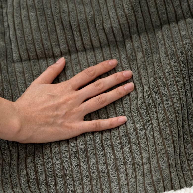 こたつ布団 正方形 約190×190cm 無地 グレー 灰色 コーデュロイ おしゃれ 掛け布団 カジュアル ボア 91365 | ブランド登録なし | 12