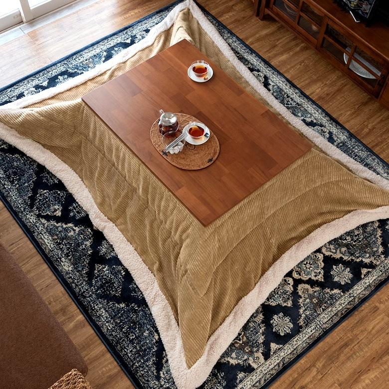 こたつ布団 長方形 約190×230cm ベージュ 掛け布団 こたつ コーデュロイ カジュアル フリース おしゃれ 洋風 北欧 91366 | ブランド登録なし | 10