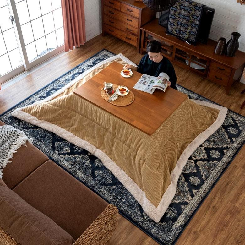 こたつ布団 長方形 約190×230cm ベージュ 掛け布団 こたつ コーデュロイ カジュアル フリース おしゃれ 洋風 北欧 91366 | ブランド登録なし | 03