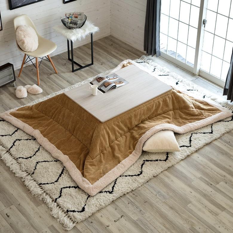 こたつ布団 長方形 約190×230cm ベージュ 掛け布団 こたつ コーデュロイ カジュアル フリース おしゃれ 洋風 北欧 91366 | ブランド登録なし | 06