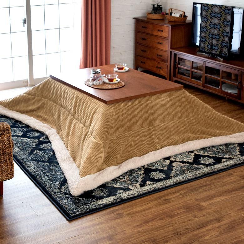 こたつ布団 長方形 約190×230cm ベージュ 掛け布団 こたつ コーデュロイ カジュアル フリース おしゃれ 洋風 北欧 91366 | ブランド登録なし | 09