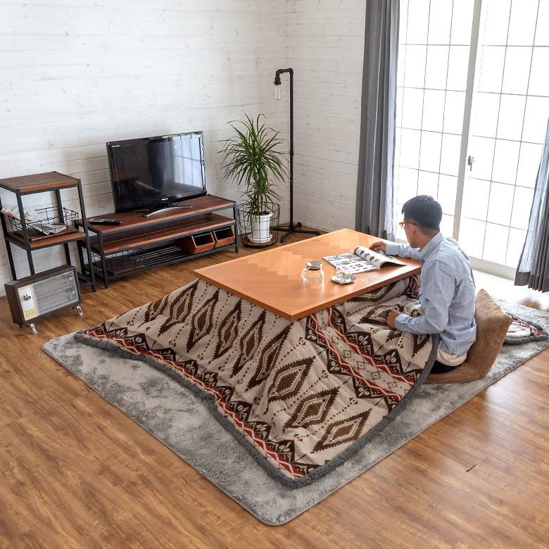 こたつ布団 長方形 約190×230cm オルテガ調 掛け布団 こたつ カジュアル カラフル ネイティブ おしゃれ 洋風 北欧 91370 | ブランド登録なし | 03