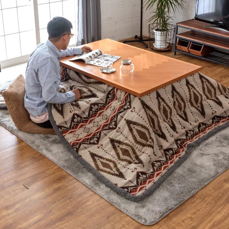 こたつ布団 長方形 約190×230cm オルテガ調 掛け布団 こたつ カジュアル カラフル ネイティブ おしゃれ 洋風 北欧 91370 | ブランド登録なし | 08