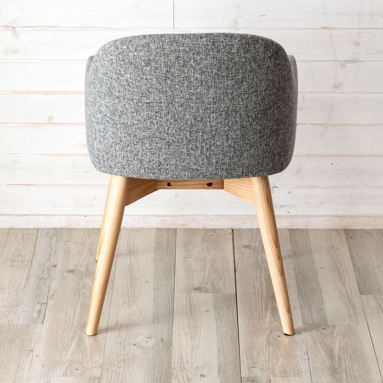 チェア 肘掛付き グレー ブラウン ファブリック ダイニングチェア 小さめ 天然木 ナチュラル イス ウッド シンプル 91384 | ブランド登録なし | 10