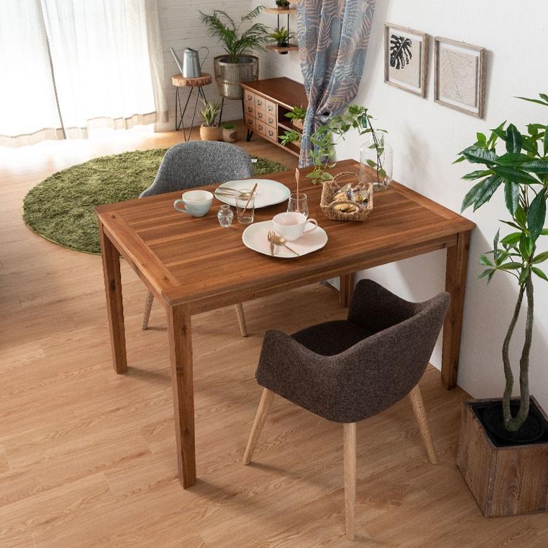 チェア 肘掛付き グレー ブラウン ファブリック ダイニングチェア