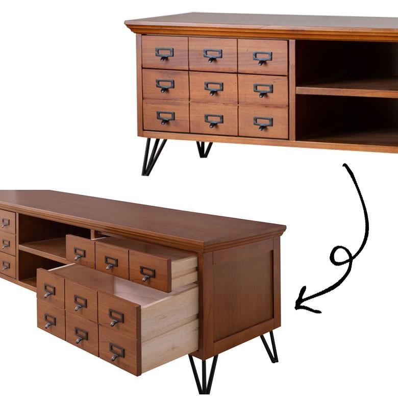 テレビボード テレビ台 木製 ブラウン 天然木 チェスト 収納付き 引き出し付き リビング 北欧 家具 おしゃれ 91386 | ブランド登録なし | 06