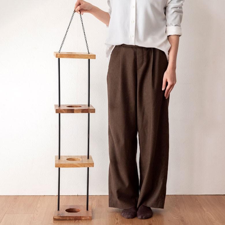 プランター ハンギング 吊るす 木製 アイアン 4鉢 ウォール 観葉植物 グリーン ウッド ディスプレイ おしゃれ 91388 | ブランド登録なし | 01