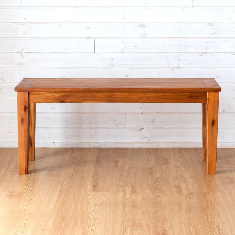 ベンチチェア 木製 ダイニングチェア 長方形 二人掛け ブラウン 男前 天然木 食卓 おしゃれ ナチュラル アカシア 91389 | ブランド登録なし | 06