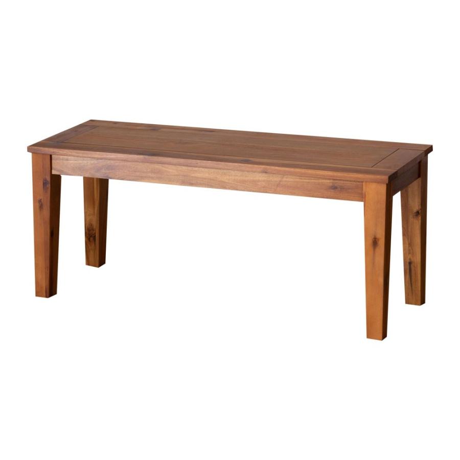 ベンチチェア 木製 ダイニングチェア 長方形 二人掛け ブラウン 男前 天然木 食卓 おしゃれ ナチュラル アカシア 91389 | ブランド登録なし | 08