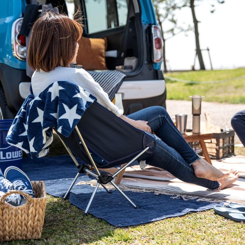 アウトドアチェア イス 椅子 ガーデンチェア コンパクト 簡単組立式 ネイビー 収納バッグ付き 背もたれ付き アルミ 91412 | ブランド登録なし | 14