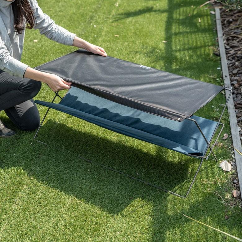 アウトドア テーブル 折りたたみ 軽量 机 ラック レジャー 収納 棚 フォールディング テーブル ピクニック キャンプ   コンパクト スチール 91416 | ブランド登録なし | 15