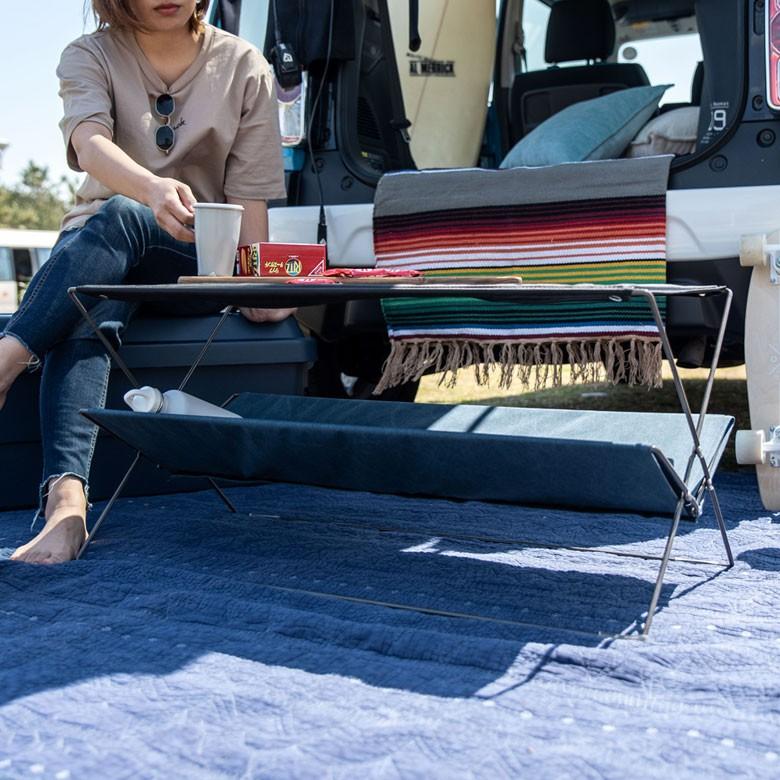 アウトドア テーブル 折りたたみ 軽量 机 ラック レジャー 収納 棚 フォールディング テーブル ピクニック キャンプ   コンパクト スチール 91416 | ブランド登録なし | 05