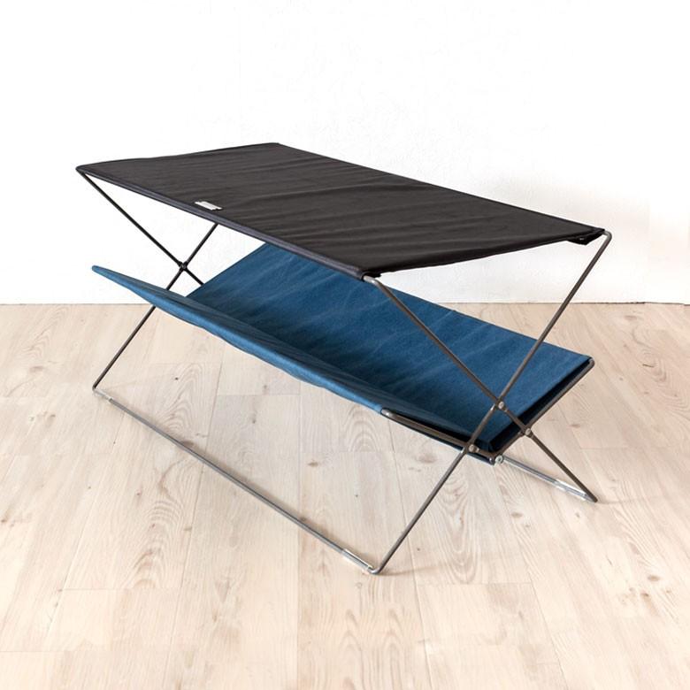 アウトドア テーブル 折りたたみ 軽量 机 ラック レジャー 収納 棚 フォールディング テーブル ピクニック キャンプ   コンパクト スチール 91416 | ブランド登録なし | 07