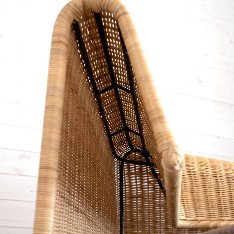 ソファ ソファー ローソファー L字型 1人掛け 連結で2人掛け3人掛け 2WAY 夏 ラタン アジアン ブラウン 脚付き 脚取り外し可 91422 | ブランド登録なし | 08