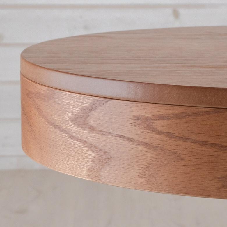 サイドテーブル ラウンドテーブル 木製 収納付き 直径40cm 高さ49cm オーク シンプル モダン ナチュラル ブラック おしゃれ 91436 | ブランド登録なし | 07