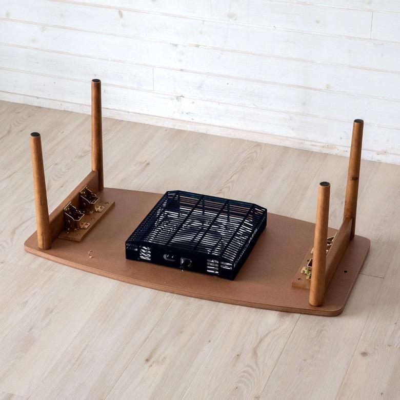 こたつテーブル 90×50cm 長方形 センターテーブル ローテーブル リビングテーブル コーヒーテーブル コタツテーブル ブラウン 木目 家具調こたつ 91440 | ブランド登録なし | 06