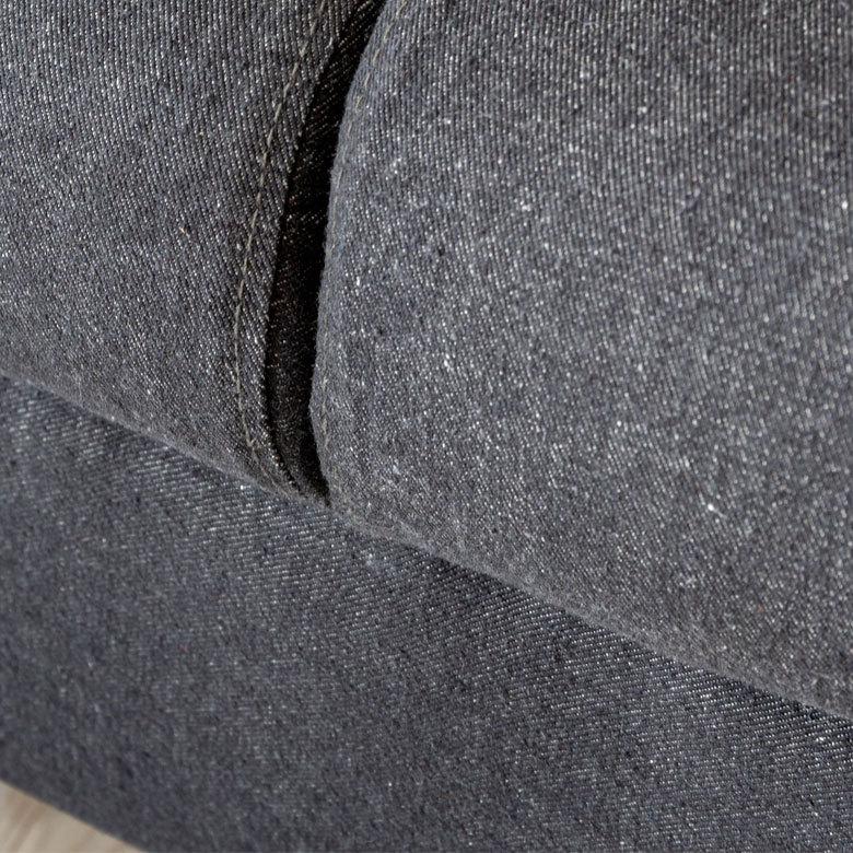 ソファ デニム ブラック 2人掛け 肘掛付き デニムソファ 2.5人掛け シンプル カジュアル 肘掛け コットン アーム付き 91445 | ブランド登録なし | 03