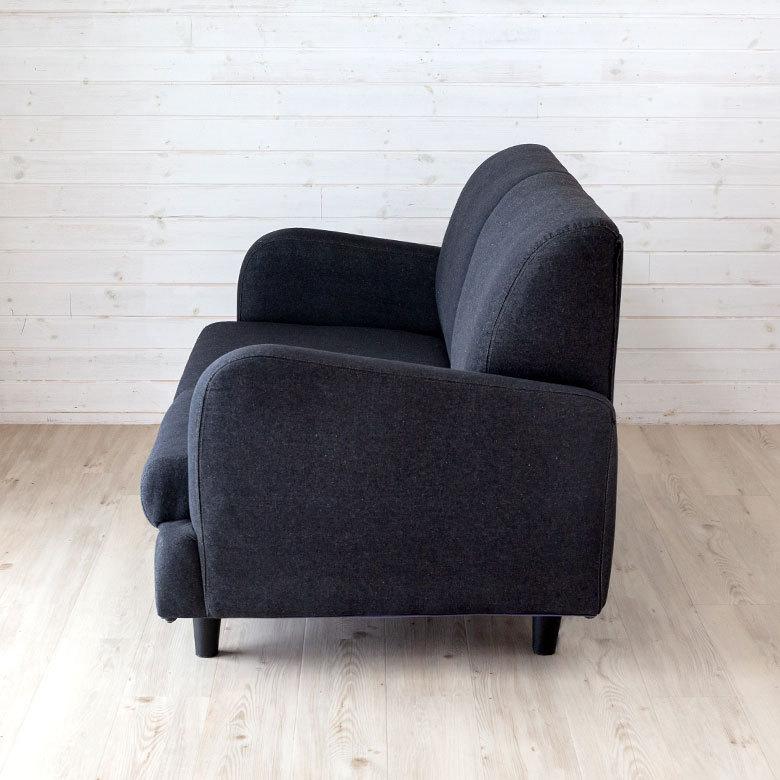 ソファ デニム ブラック 2人掛け 肘掛付き デニムソファ 2.5人掛け シンプル カジュアル 肘掛け コットン アーム付き 91445 | ブランド登録なし | 05