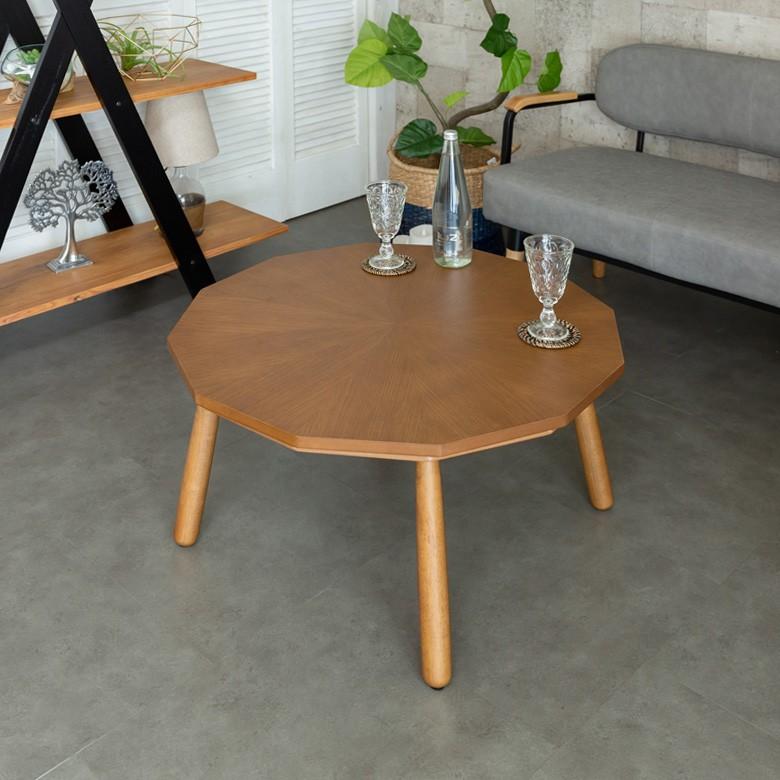 こたつテーブル 80×80cm センターテーブル ローテーブル リビングテーブル コーヒーテーブル コタツテーブル ブラウン 木目 家具調こたつ 91455 | ブランド登録なし | 02