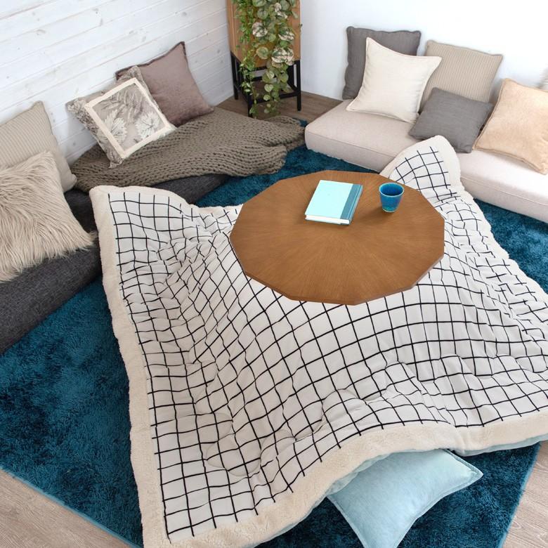 こたつテーブル 80×80cm センターテーブル ローテーブル リビングテーブル コーヒーテーブル コタツテーブル ブラウン 木目 家具調こたつ 91455 | ブランド登録なし | 03