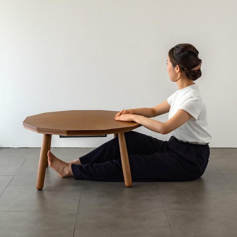 こたつテーブル 80×80cm センターテーブル ローテーブル リビングテーブル コーヒーテーブル コタツテーブル ブラウン 木目 家具調こたつ 91455 | ブランド登録なし | 05