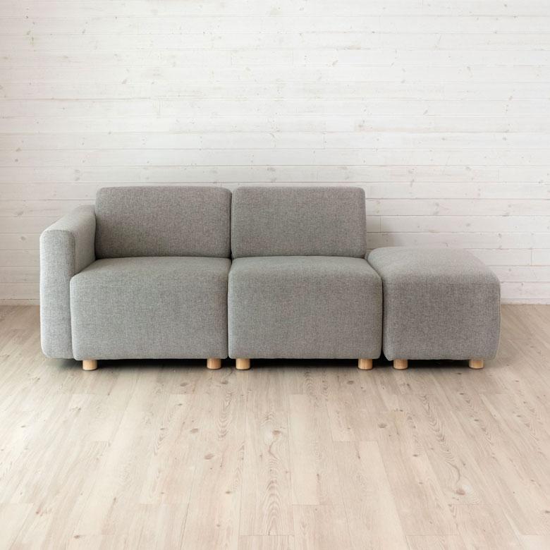 ソファ 肘掛なし グレー ネイビー ベンチタイプ 幅65cm 奥行88cm 高さ69cm ファブリック シンプル おしゃれ モダン  91457 |  | 12