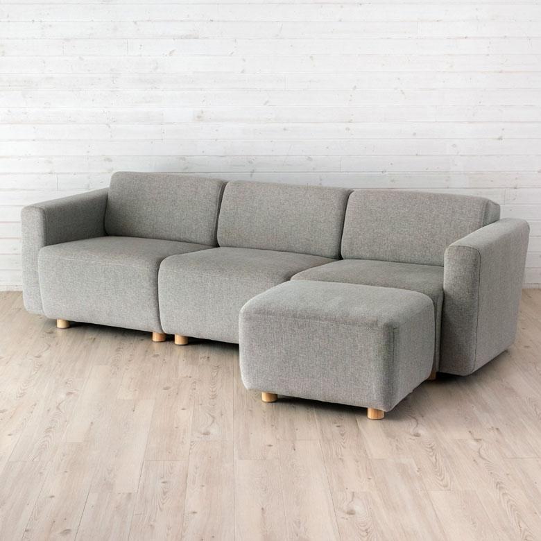 ソファ コーナーソファ グレー ネイビー ベンチタイプ 幅80cm 奥行88cm 高さ69cm ファブリック シンプル おしゃれ モダン  91458 |  | 10