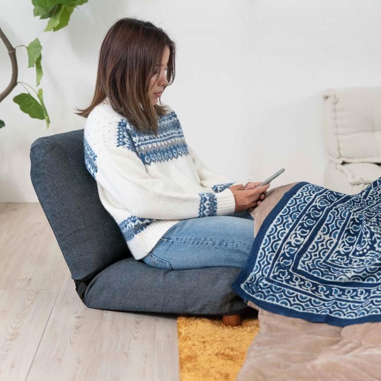 座椅子 ローソファー ローソファ フロアソファー フロアソファ 1人掛け コンパクト いす カジュアル 折りたたみ 無地 省スペース リクライニングチェア 91462 | ブランド登録なし | 18