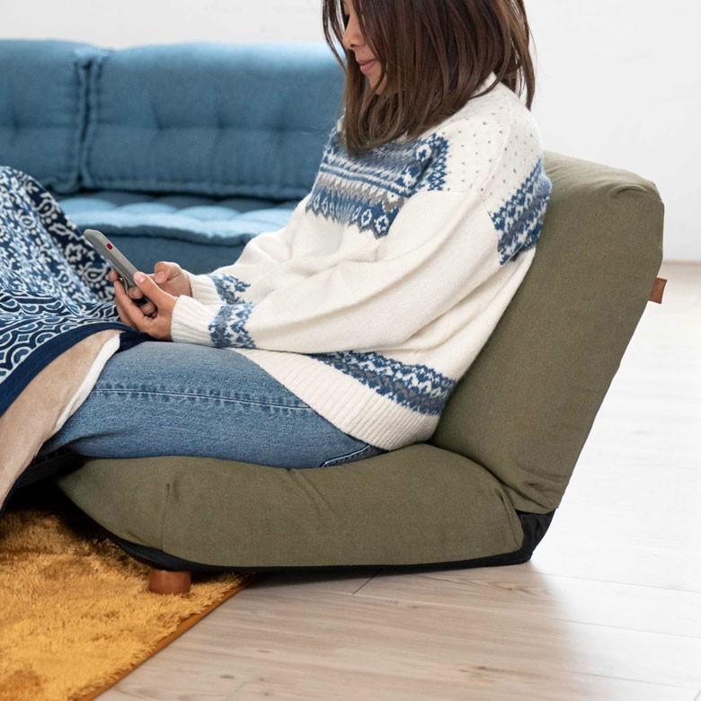 座椅子 ローソファー ローソファ フロアソファー フロアソファ 1人掛け コンパクト いす カジュアル 折りたたみ 無地 省スペース リクライニングチェア 91462 | ブランド登録なし | 04