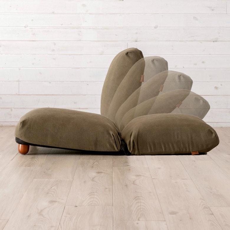 座椅子 ローソファー ローソファ フロアソファー フロアソファ 1人掛け コンパクト いす カジュアル 折りたたみ 無地 省スペース リクライニングチェア 91462 | ブランド登録なし | 07