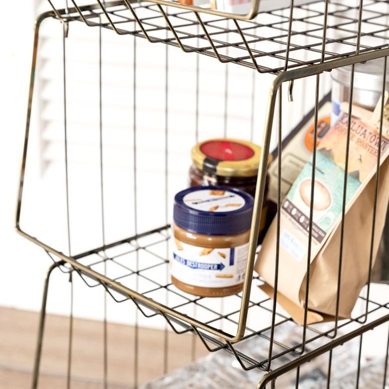 ラック 3段 ワゴン スチール製 キッチンワゴン キャスター付き シンプル インダストリアル 書類入れ デスク周り ランドリー 収納 収納家具 本棚 可動式 91464 | ブランド登録なし | 13