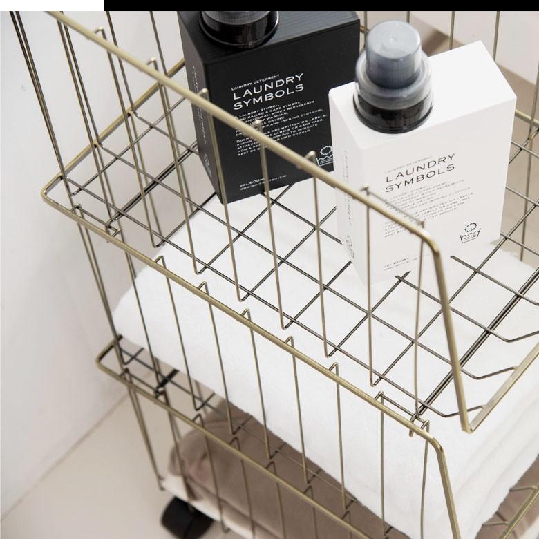 ラック 3段 ワゴン スチール製 キッチンワゴン キャスター付き シンプル インダストリアル 書類入れ デスク周り ランドリー 収納 収納家具 本棚 可動式 91464 | ブランド登録なし | 15