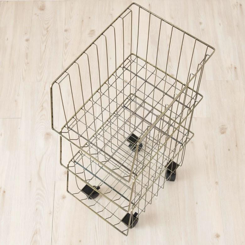 ラック 3段 ワゴン スチール製 キッチンワゴン キャスター付き シンプル インダストリアル 書類入れ デスク周り ランドリー 収納 収納家具 本棚 可動式 91464 | ブランド登録なし | 18