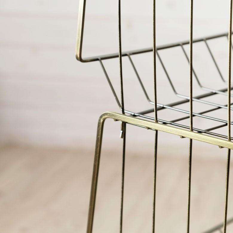 ラック 3段 ワゴン スチール製 キッチンワゴン キャスター付き シンプル インダストリアル 書類入れ デスク周り ランドリー 収納 収納家具 本棚 可動式 91464 | ブランド登録なし | 19