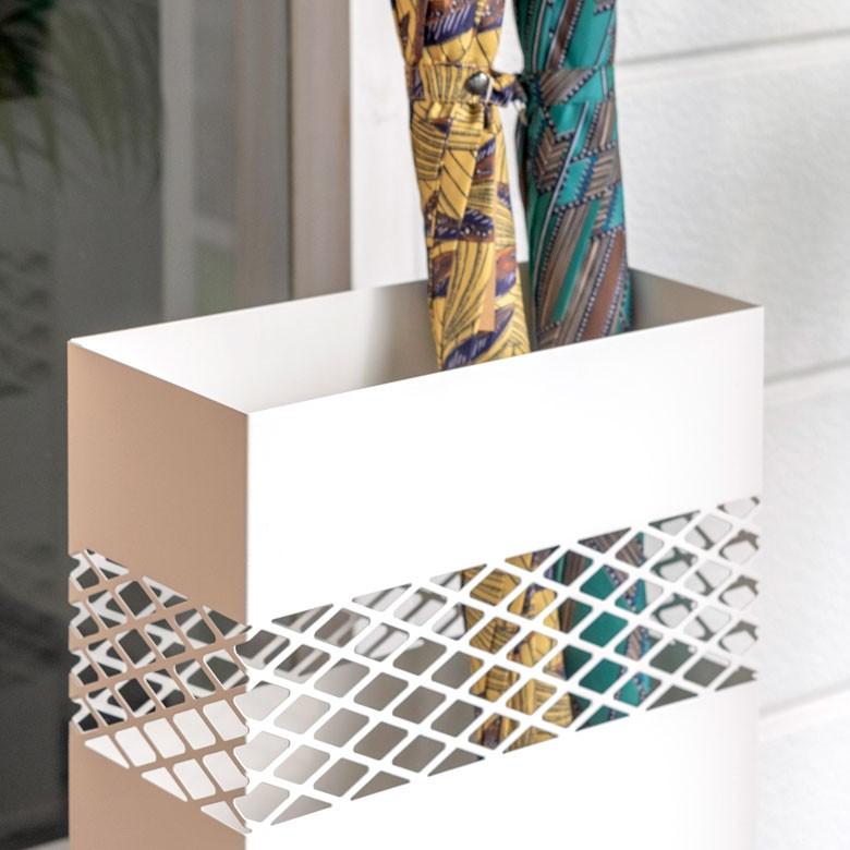 傘立て スリム 角型 スチール ホワイト ダークブラウン カサ立て 傘たて 玄関 傘立て アンブレラスタンド アンブレラホルダー 91468 | ブランド登録なし | 05