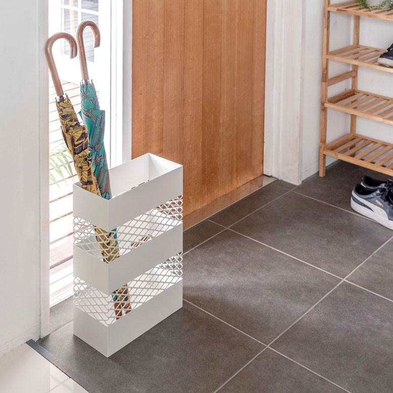 傘立て スリム 角型 スチール ホワイト ダークブラウン カサ立て 傘たて 玄関 傘立て アンブレラスタンド アンブレラホルダー 91468 | ブランド登録なし | 06