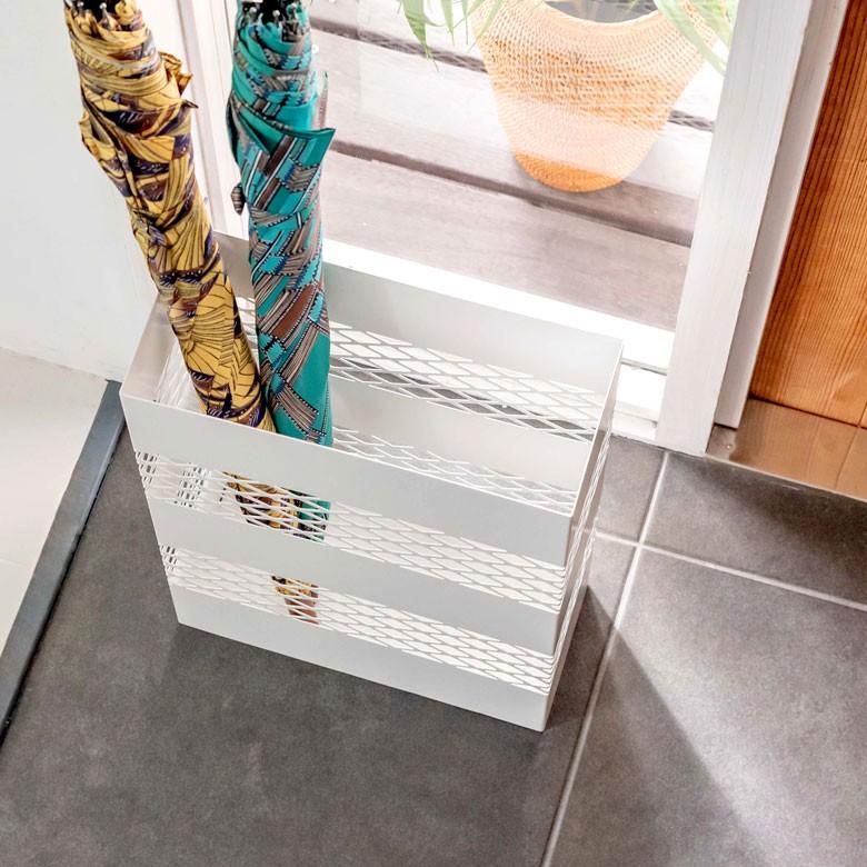 傘立て スリム 角型 スチール ホワイト ダークブラウン カサ立て 傘たて 玄関 傘立て アンブレラスタンド アンブレラホルダー 91468 | ブランド登録なし | 11