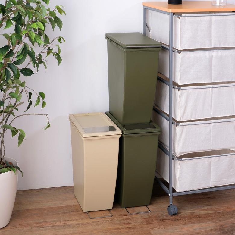 ダストボックス スリムコンテナ ポリプロピレン 連結 キャスター付き スリムタイプ 20リットル 無地 スタイリッシュ 男前 キッチン 91473 | 東谷 | 14