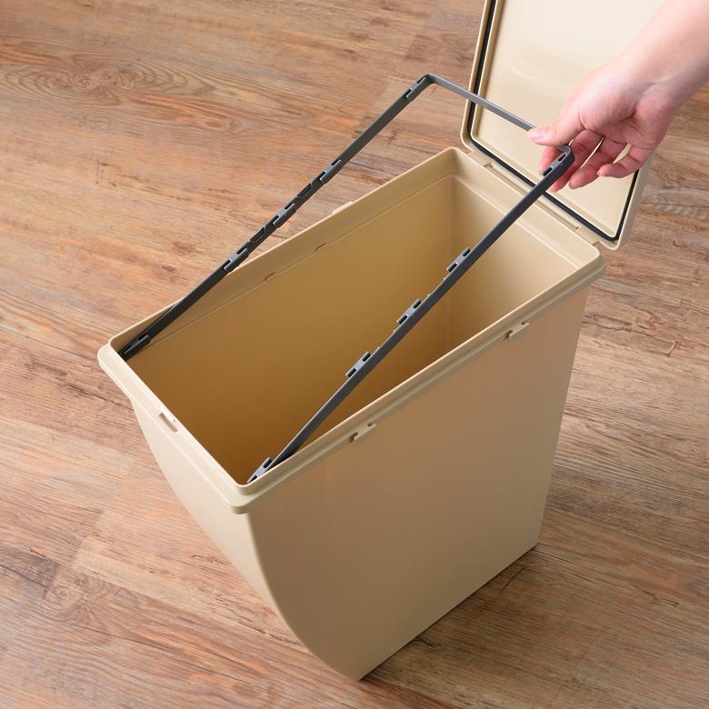 ダストボックス スリムコンテナ ポリプロピレン 連結 キャスター付き スリムタイプ 20リットル 無地 スタイリッシュ 男前 キッチン 91473 | 東谷 | 15
