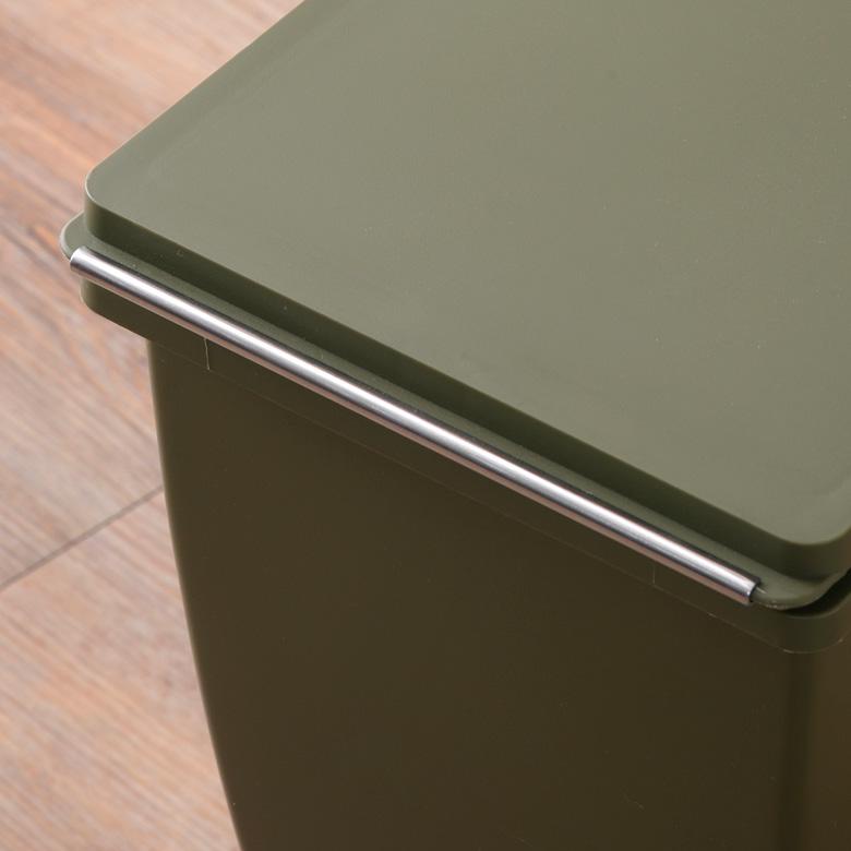 ダストボックス スリムコンテナ ポリプロピレン 連結 キャスター付き スリムタイプ 20リットル 無地 スタイリッシュ 男前 キッチン 91473 | 東谷 | 18