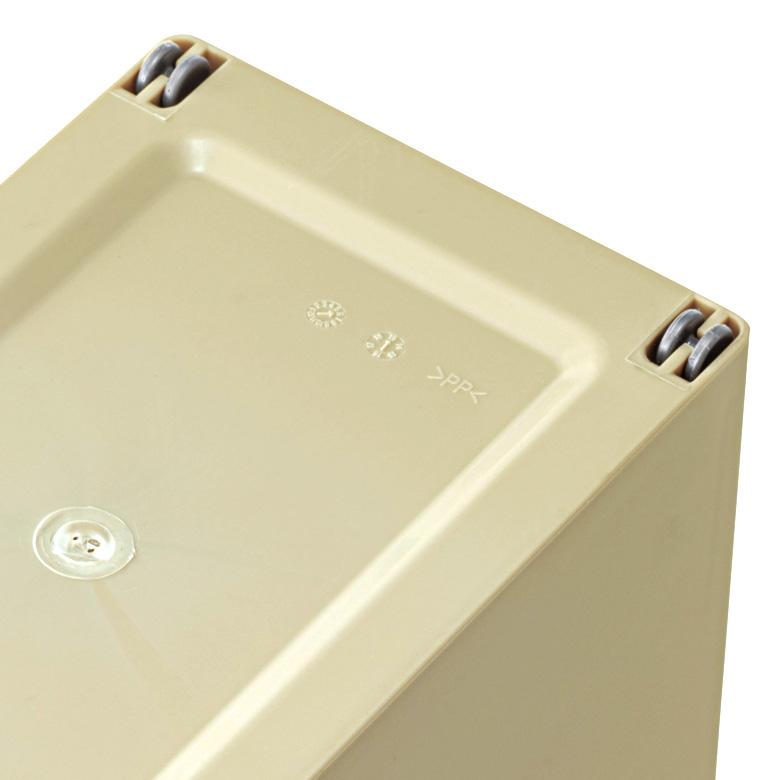 ダストボックス プッシュ式 スリムコンテナ ポリプロピレン 連結 キャスター付き スリムタイプ 20リットル 無地 スタイリッシュ 男前 キッチン 91474 | 東谷 | 14